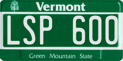VT license plate LSP600