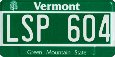 VT license plate LSP604