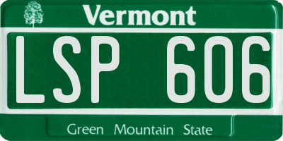 VT license plate LSP606