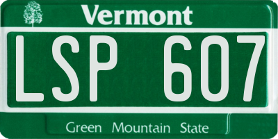 VT license plate LSP607