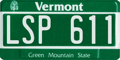 VT license plate LSP611