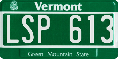 VT license plate LSP613
