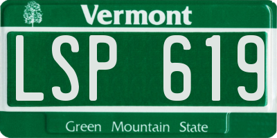VT license plate LSP619