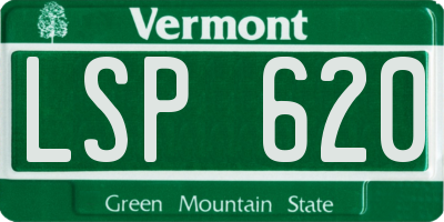 VT license plate LSP620