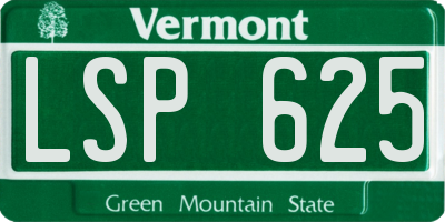 VT license plate LSP625