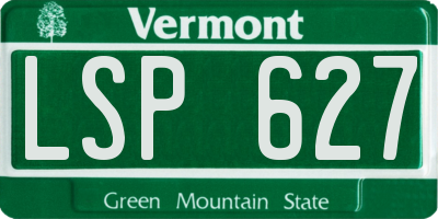 VT license plate LSP627