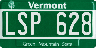 VT license plate LSP628