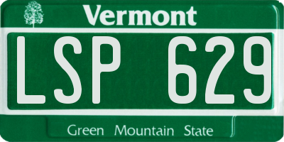 VT license plate LSP629