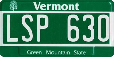 VT license plate LSP630