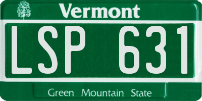 VT license plate LSP631