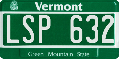 VT license plate LSP632