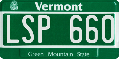 VT license plate LSP660