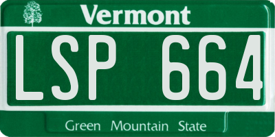 VT license plate LSP664