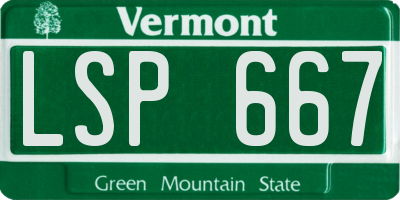 VT license plate LSP667