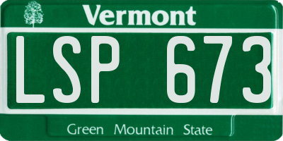 VT license plate LSP673