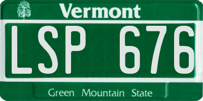 VT license plate LSP676
