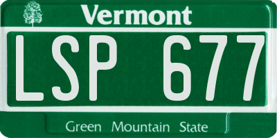 VT license plate LSP677