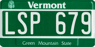 VT license plate LSP679
