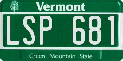 VT license plate LSP681