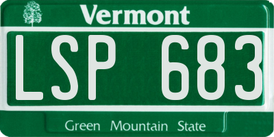 VT license plate LSP683