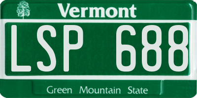 VT license plate LSP688