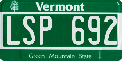VT license plate LSP692