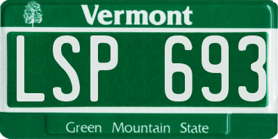 VT license plate LSP693