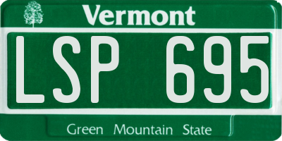 VT license plate LSP695