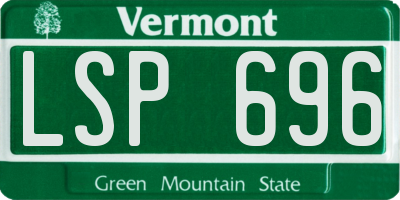 VT license plate LSP696