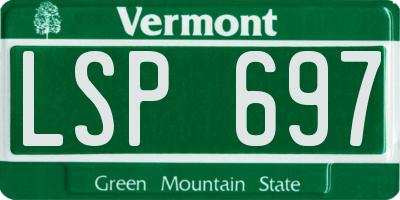 VT license plate LSP697