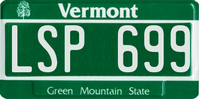 VT license plate LSP699