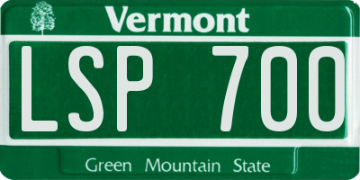 VT license plate LSP700