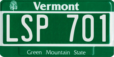 VT license plate LSP701