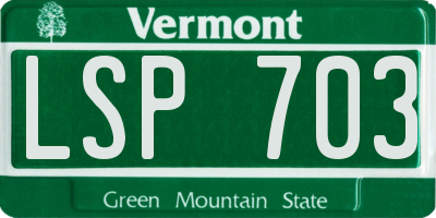 VT license plate LSP703