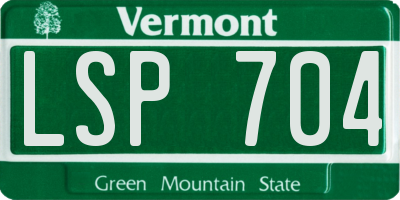 VT license plate LSP704