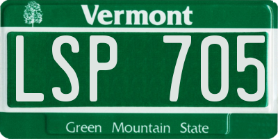 VT license plate LSP705