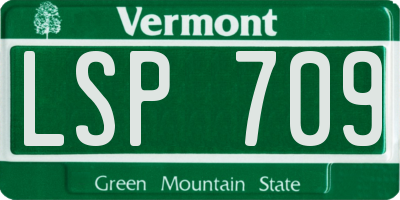 VT license plate LSP709