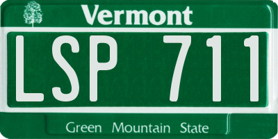 VT license plate LSP711