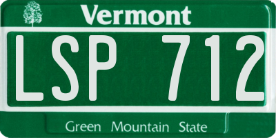 VT license plate LSP712