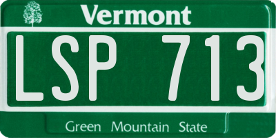 VT license plate LSP713