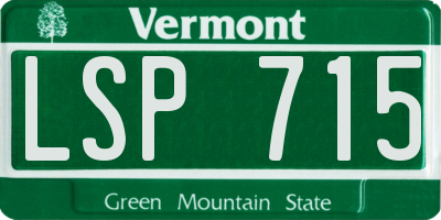 VT license plate LSP715
