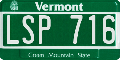 VT license plate LSP716