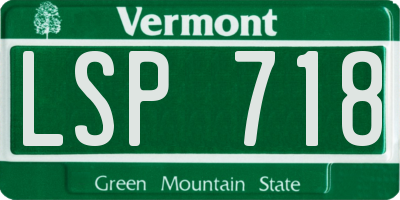 VT license plate LSP718