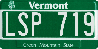 VT license plate LSP719