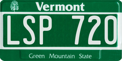 VT license plate LSP720