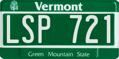 VT license plate LSP721
