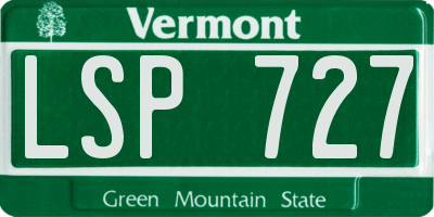 VT license plate LSP727