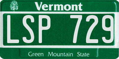 VT license plate LSP729