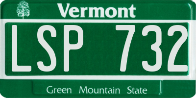 VT license plate LSP732