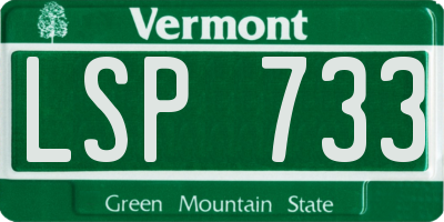 VT license plate LSP733